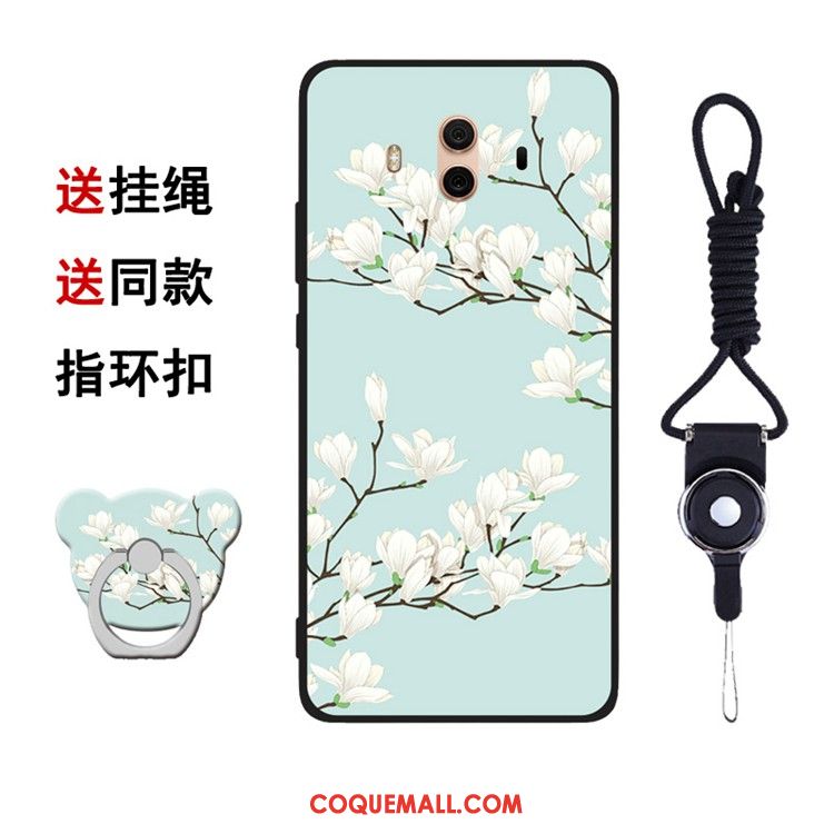 Étui Huawei Mate 10 Fluide Doux Incassable Silicone, Coque Huawei Mate 10 Téléphone Portable Bleu