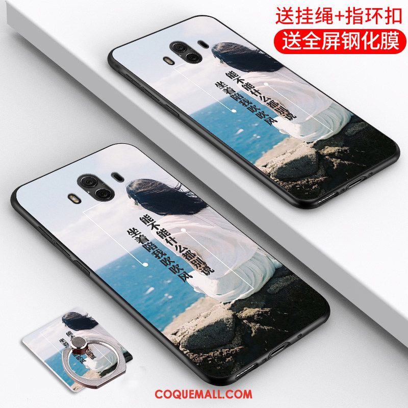 Étui Huawei Mate 10 Fluide Doux Incassable Téléphone Portable, Coque Huawei Mate 10 Gris Silicone