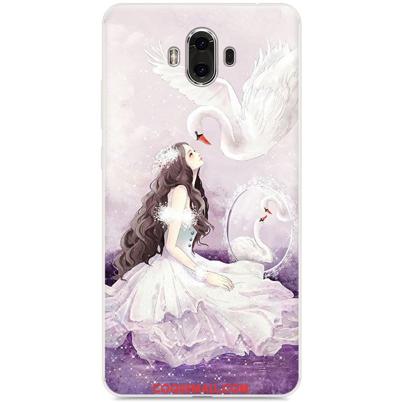 Étui Huawei Mate 10 Fluide Doux Protection Téléphone Portable, Coque Huawei Mate 10 Gris Dessin Animé