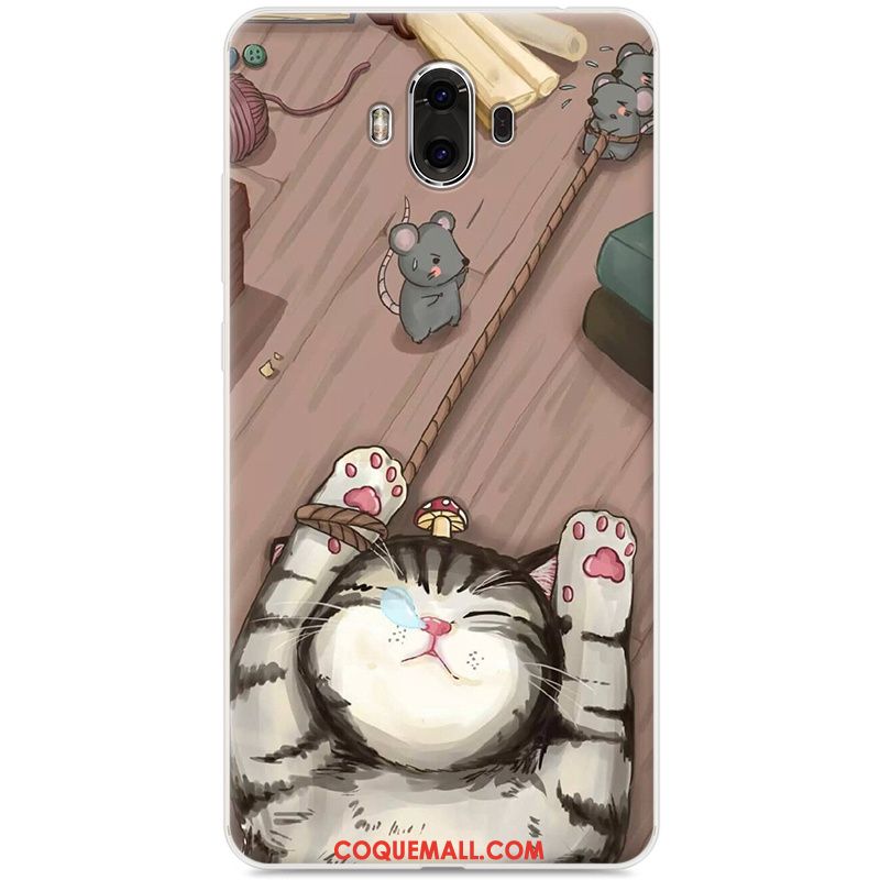 Étui Huawei Mate 10 Fluide Doux Protection Téléphone Portable, Coque Huawei Mate 10 Gris Dessin Animé