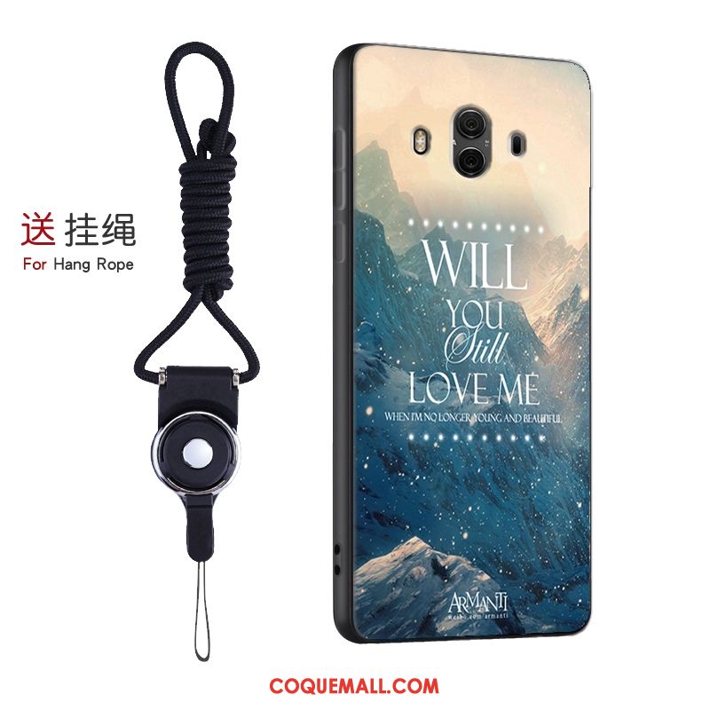 Étui Huawei Mate 10 Incassable Téléphone Portable Bleu, Coque Huawei Mate 10 Fluide Doux Créatif