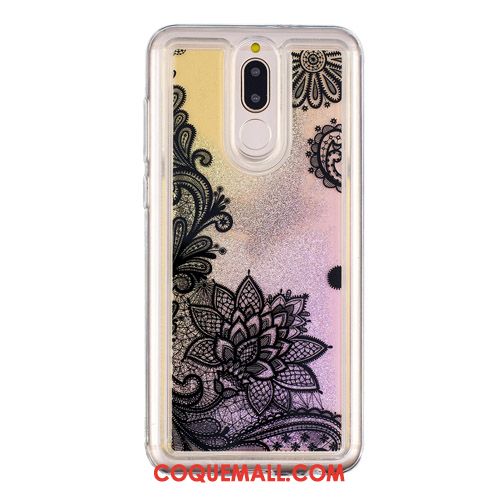 Étui Huawei Mate 10 Lite Créatif Ornements Suspendus Quicksand, Coque Huawei Mate 10 Lite Dessin Animé Miroir