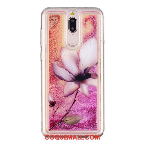 Étui Huawei Mate 10 Lite Créatif Ornements Suspendus Quicksand, Coque Huawei Mate 10 Lite Dessin Animé Miroir