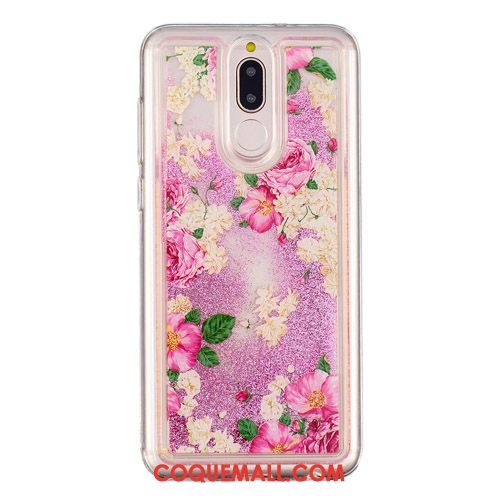 Étui Huawei Mate 10 Lite Créatif Ornements Suspendus Quicksand, Coque Huawei Mate 10 Lite Dessin Animé Miroir