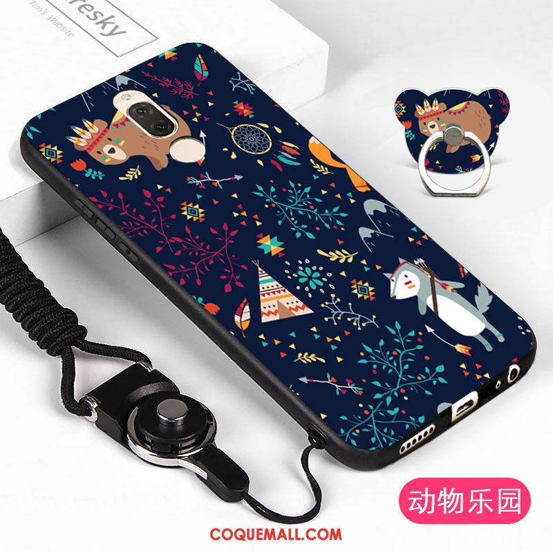 Étui Huawei Mate 10 Lite Dessin Animé Fluide Doux Tendance, Coque Huawei Mate 10 Lite Silicone Blanc