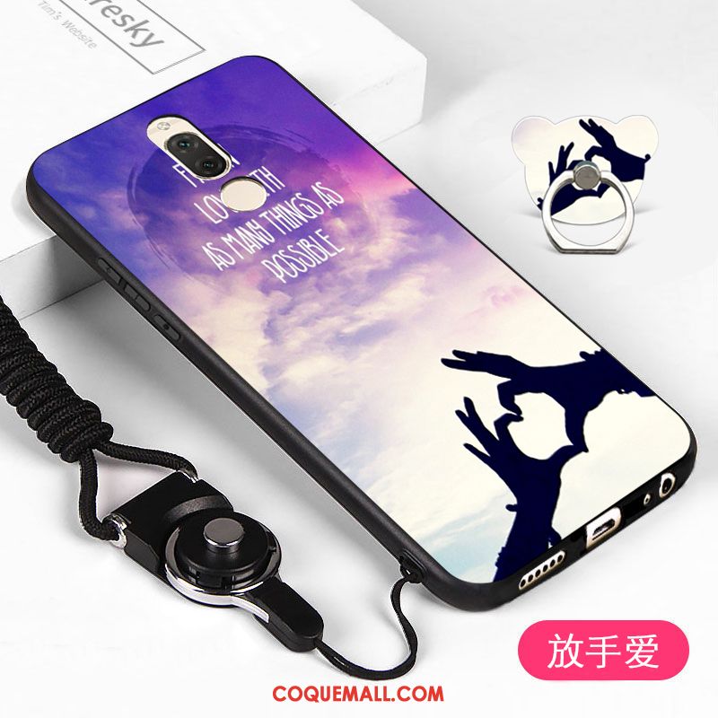 Étui Huawei Mate 10 Lite Dessin Animé Fluide Doux Tendance, Coque Huawei Mate 10 Lite Silicone Blanc