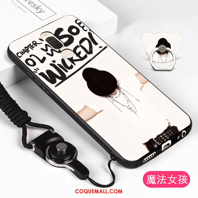 Étui Huawei Mate 10 Lite Dessin Animé Fluide Doux Tendance, Coque Huawei Mate 10 Lite Silicone Blanc