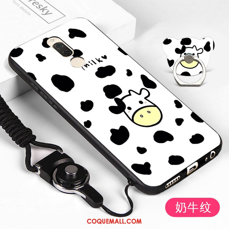 Étui Huawei Mate 10 Lite Dessin Animé Fluide Doux Tendance, Coque Huawei Mate 10 Lite Silicone Blanc