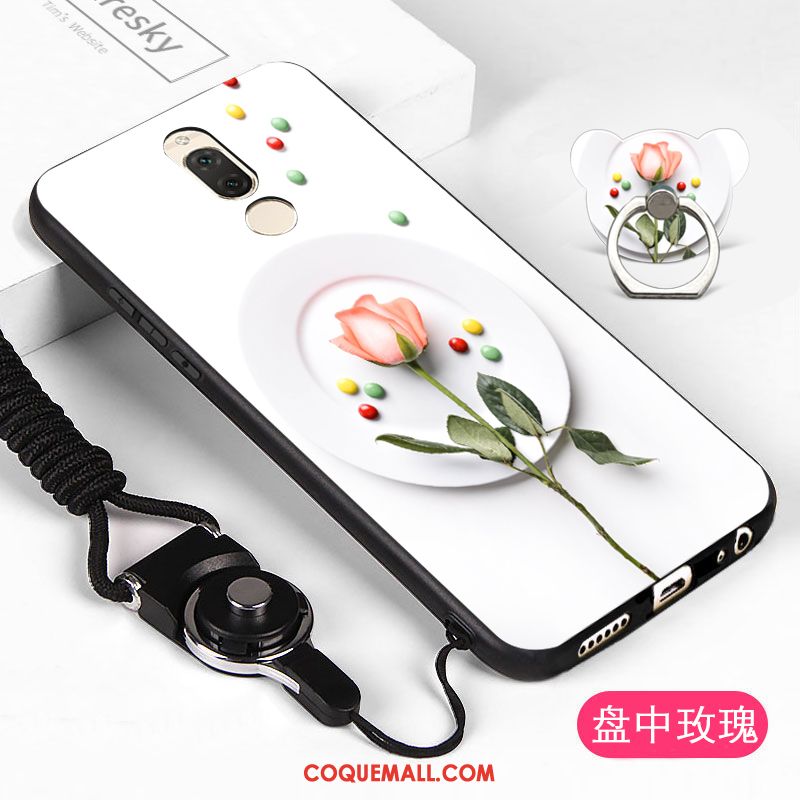 Étui Huawei Mate 10 Lite Dessin Animé Fluide Doux Tendance, Coque Huawei Mate 10 Lite Silicone Blanc