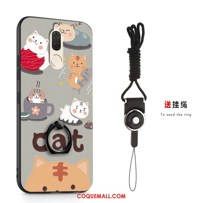 Étui Huawei Mate 10 Lite Dessin Animé Téléphone Portable Anneau, Coque Huawei Mate 10 Lite Fluide Doux Tout Compris