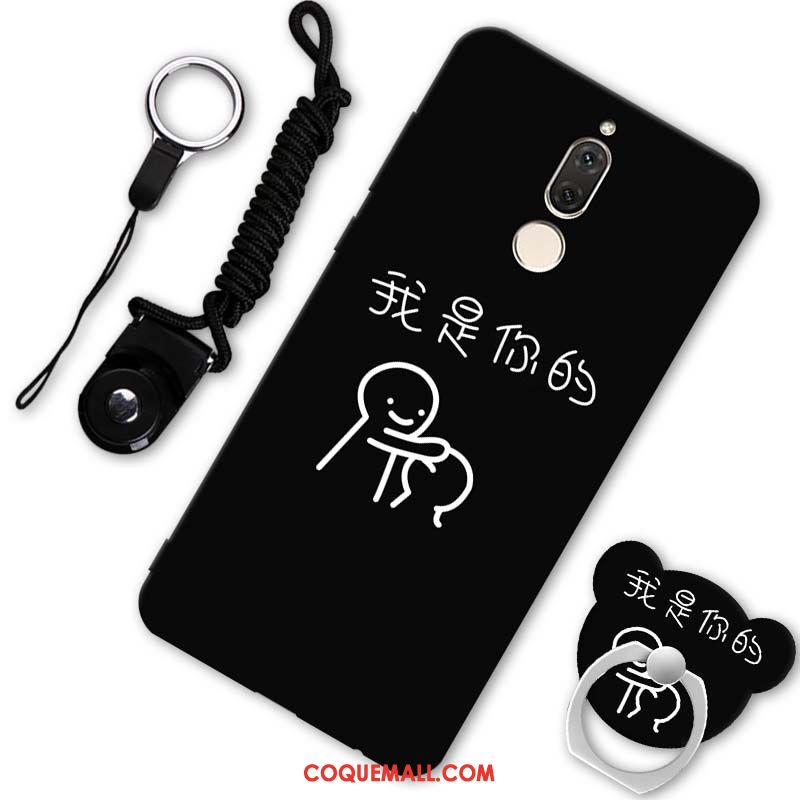 Étui Huawei Mate 10 Lite Fluide Doux Noir Ornements Suspendus, Coque Huawei Mate 10 Lite Protection Téléphone Portable