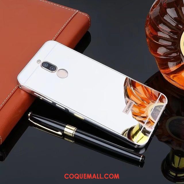 Étui Huawei Mate 10 Lite Miroir Protection Border, Coque Huawei Mate 10 Lite Couvercle Arrière Métal