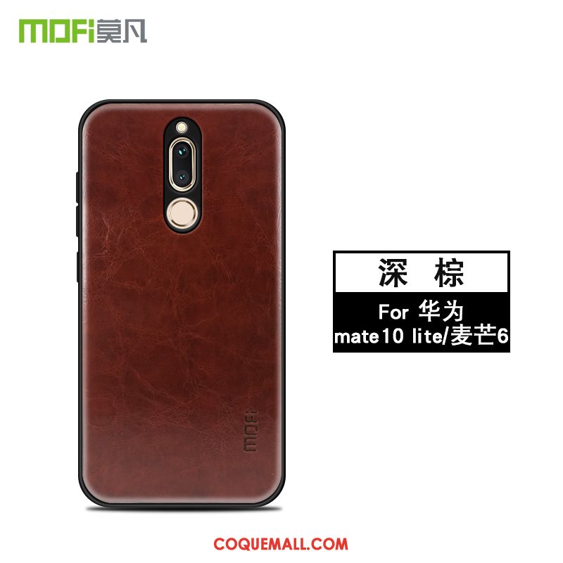 Étui Huawei Mate 10 Lite Silicone Téléphone Portable Business, Coque Huawei Mate 10 Lite Très Mince Rouge