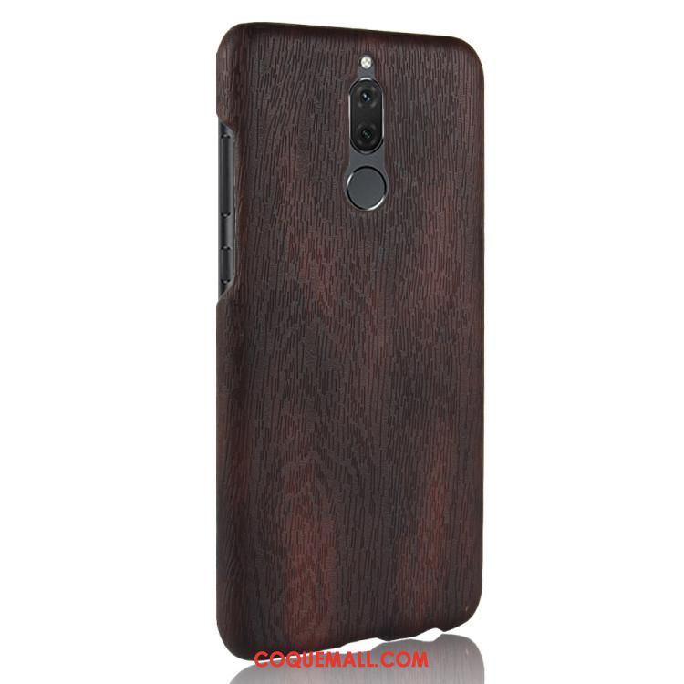 Étui Huawei Mate 10 Lite Simple Téléphone Portable Violet, Coque Huawei Mate 10 Lite Grain De Bois Incassable