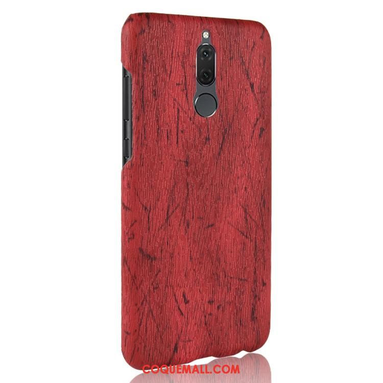 Étui Huawei Mate 10 Lite Simple Téléphone Portable Violet, Coque Huawei Mate 10 Lite Grain De Bois Incassable