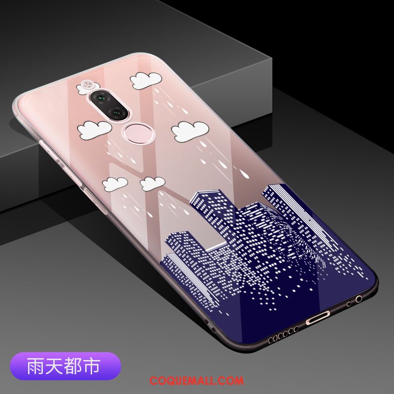 Étui Huawei Mate 10 Lite Transparent Tendance Incassable, Coque Huawei Mate 10 Lite Bleu Protection