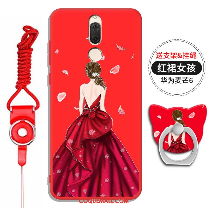 Étui Huawei Mate 10 Lite Téléphone Portable Fluide Doux Rouge, Coque Huawei Mate 10 Lite Personnalité