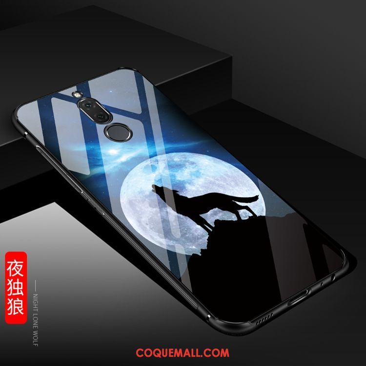 Étui Huawei Mate 10 Lite Téléphone Portable Noir Verre, Coque Huawei Mate 10 Lite Tendance Refroidissement