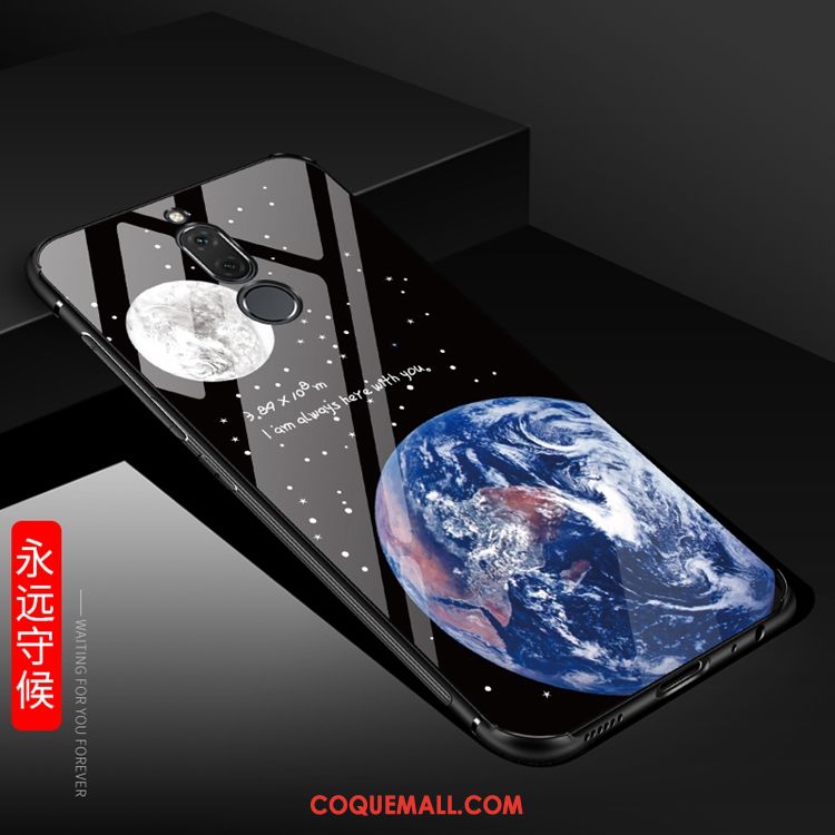 Étui Huawei Mate 10 Lite Téléphone Portable Noir Verre, Coque Huawei Mate 10 Lite Tendance Refroidissement