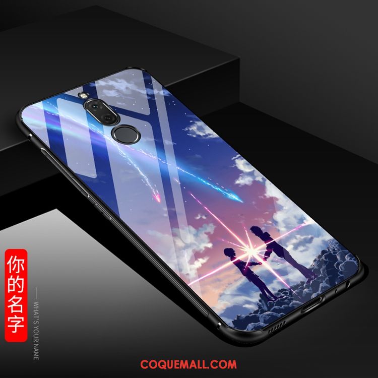 Étui Huawei Mate 10 Lite Téléphone Portable Noir Verre, Coque Huawei Mate 10 Lite Tendance Refroidissement