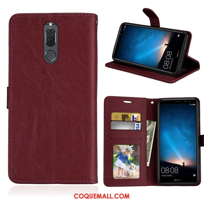 Étui Huawei Mate 10 Lite Téléphone Portable Rouge Jeunesse, Coque Huawei Mate 10 Lite Silicone Portefeuille