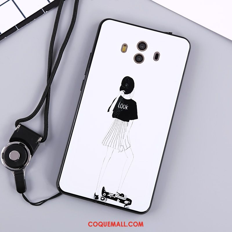 Étui Huawei Mate 10 Noir Silicone Protection, Coque Huawei Mate 10 Téléphone Portable Ornements Suspendus