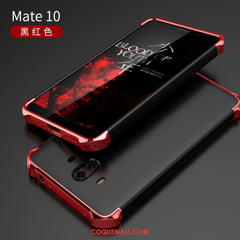 Étui Huawei Mate 10 Noir Téléphone Portable Argent, Coque Huawei Mate 10 Élégant Cool