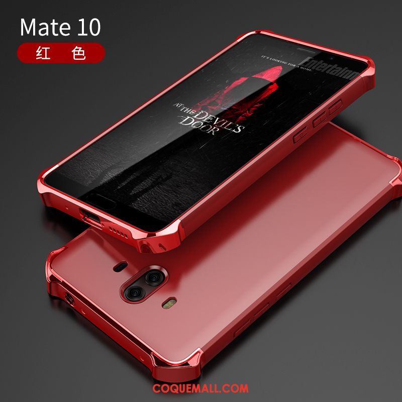 Étui Huawei Mate 10 Noir Téléphone Portable Argent, Coque Huawei Mate 10 Élégant Cool