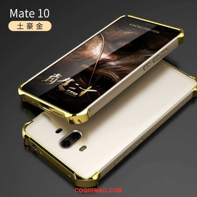 Étui Huawei Mate 10 Noir Téléphone Portable Argent, Coque Huawei Mate 10 Élégant Cool