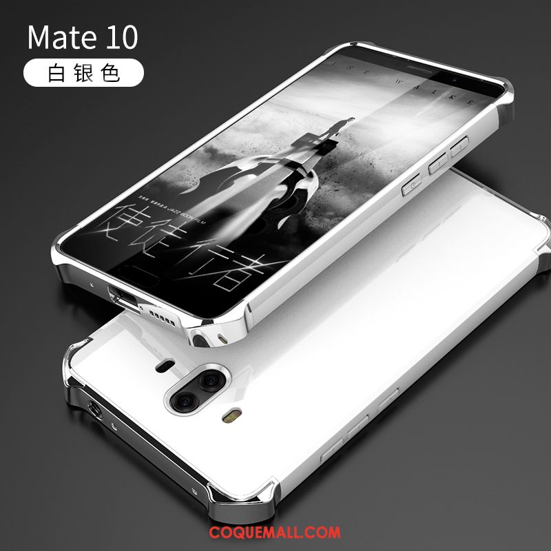 Étui Huawei Mate 10 Noir Téléphone Portable Argent, Coque Huawei Mate 10 Élégant Cool