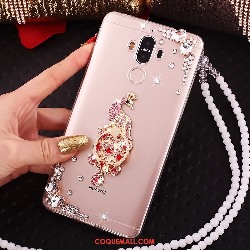 Étui Huawei Mate 10 Pro Anneau Téléphone Portable Transparent, Coque Huawei Mate 10 Pro Fluide Doux Strass