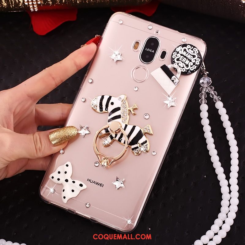 Étui Huawei Mate 10 Pro Anneau Téléphone Portable Transparent, Coque Huawei Mate 10 Pro Fluide Doux Strass