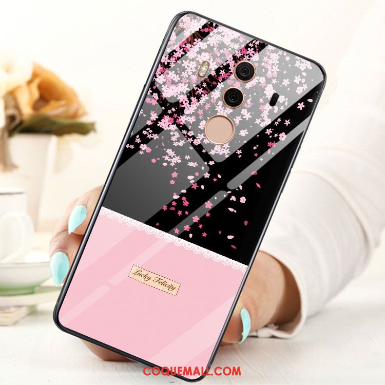 Étui Huawei Mate 10 Pro Blanc Incassable Verre, Coque Huawei Mate 10 Pro Fluide Doux Téléphone Portable