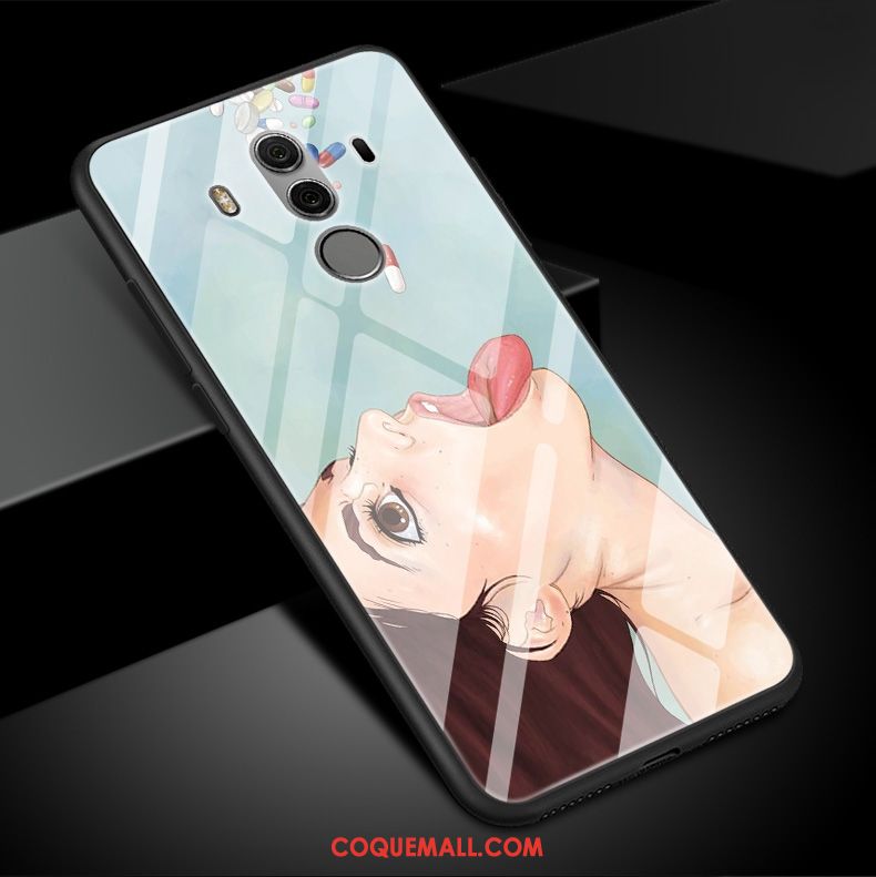 Étui Huawei Mate 10 Pro Bleu Verre Téléphone Portable, Coque Huawei Mate 10 Pro