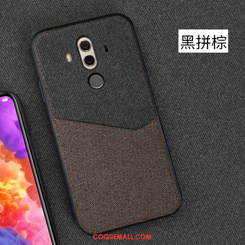 Étui Huawei Mate 10 Pro Flanelle Rose À Bord, Coque Huawei Mate 10 Pro Incassable Protection