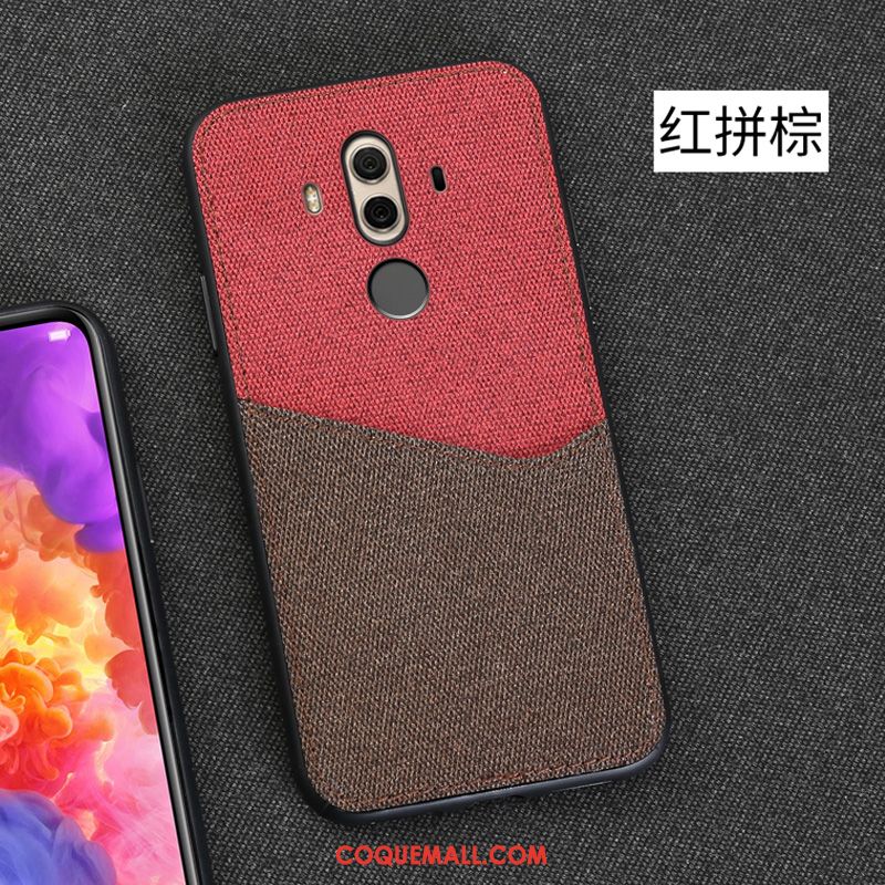 Étui Huawei Mate 10 Pro Flanelle Rose À Bord, Coque Huawei Mate 10 Pro Incassable Protection