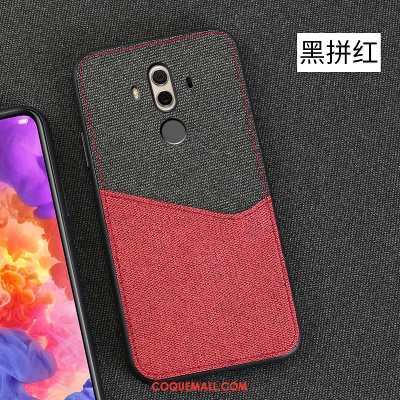 Étui Huawei Mate 10 Pro Flanelle Rose À Bord, Coque Huawei Mate 10 Pro Incassable Protection