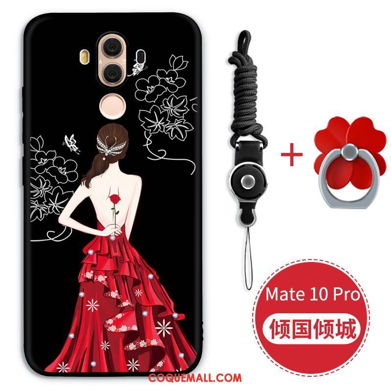 Étui Huawei Mate 10 Pro Fluide Doux Rouge Très Mince, Coque Huawei Mate 10 Pro Téléphone Portable Protection