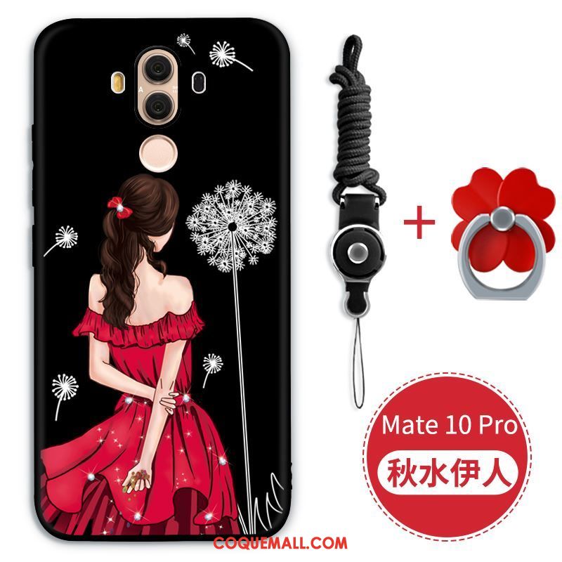 Étui Huawei Mate 10 Pro Fluide Doux Rouge Très Mince, Coque Huawei Mate 10 Pro Téléphone Portable Protection