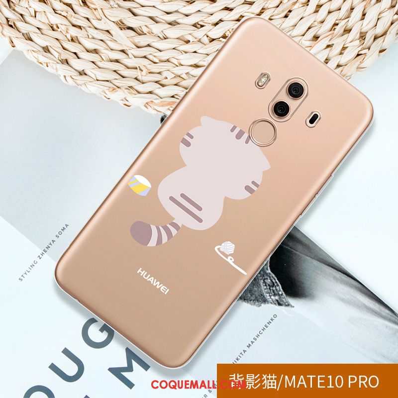 Étui Huawei Mate 10 Pro Incassable Protection Téléphone Portable, Coque Huawei Mate 10 Pro Transparent Fluide Doux