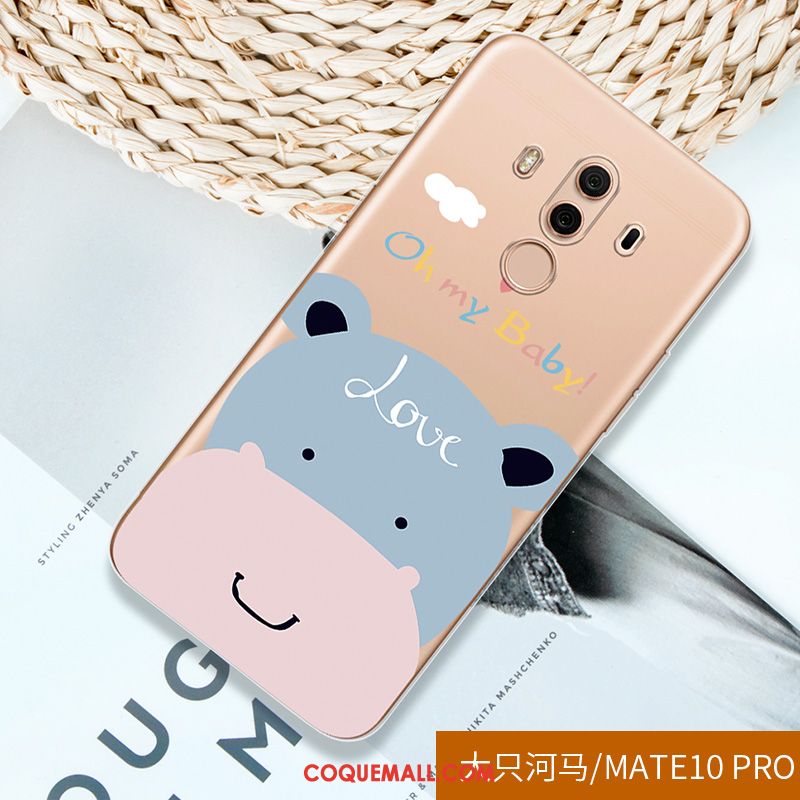 Étui Huawei Mate 10 Pro Incassable Protection Téléphone Portable, Coque Huawei Mate 10 Pro Transparent Fluide Doux