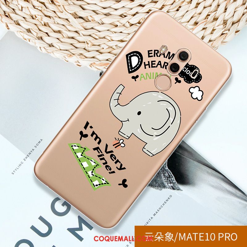 Étui Huawei Mate 10 Pro Incassable Protection Téléphone Portable, Coque Huawei Mate 10 Pro Transparent Fluide Doux