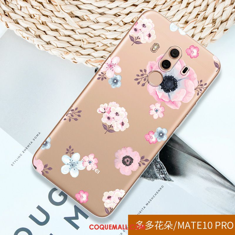 Étui Huawei Mate 10 Pro Incassable Protection Téléphone Portable, Coque Huawei Mate 10 Pro Transparent Fluide Doux