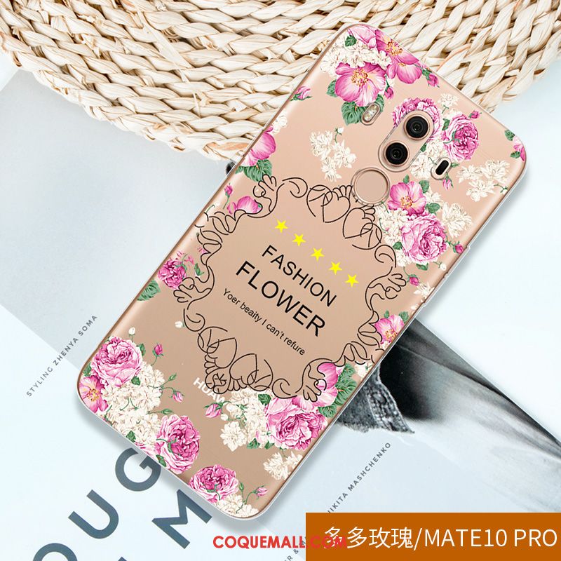 Étui Huawei Mate 10 Pro Incassable Protection Téléphone Portable, Coque Huawei Mate 10 Pro Transparent Fluide Doux