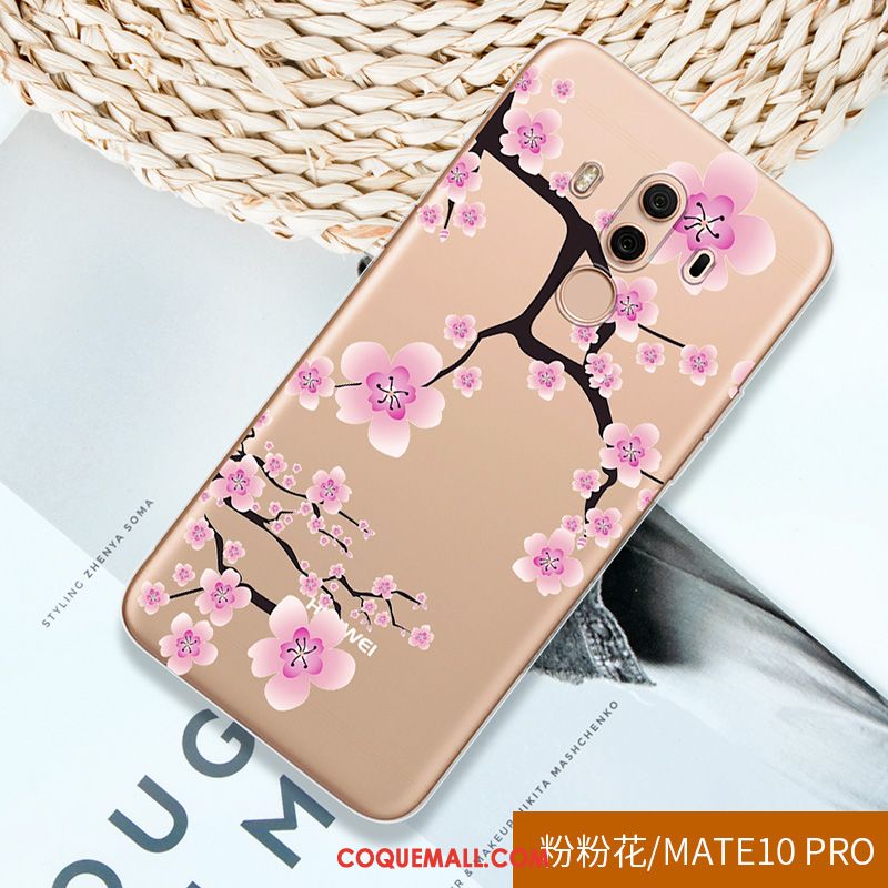 Étui Huawei Mate 10 Pro Incassable Protection Téléphone Portable, Coque Huawei Mate 10 Pro Transparent Fluide Doux