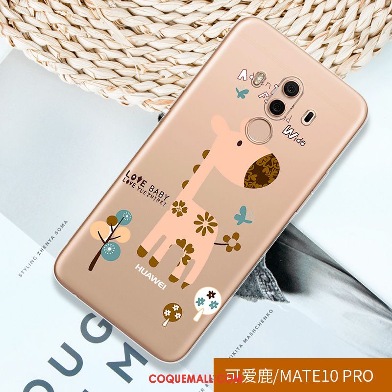 Étui Huawei Mate 10 Pro Incassable Protection Téléphone Portable, Coque Huawei Mate 10 Pro Transparent Fluide Doux