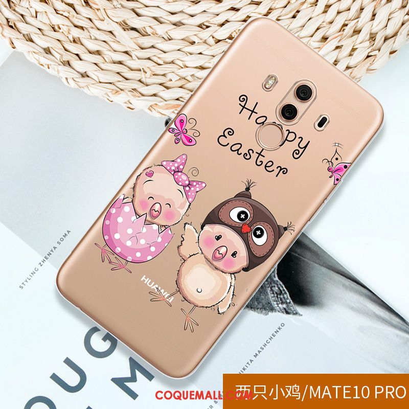 Étui Huawei Mate 10 Pro Incassable Protection Téléphone Portable, Coque Huawei Mate 10 Pro Transparent Fluide Doux