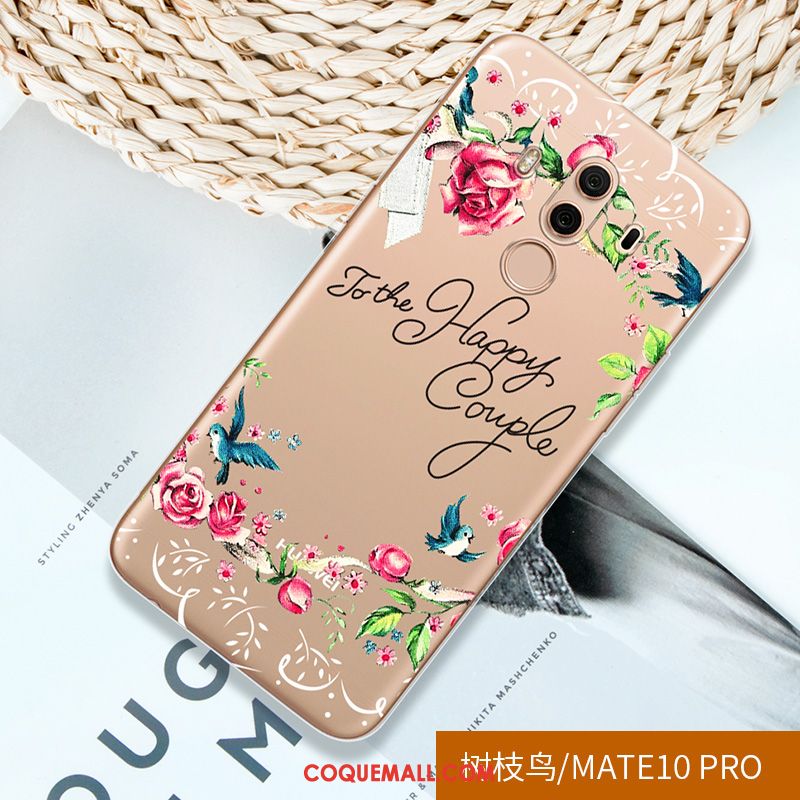 Étui Huawei Mate 10 Pro Incassable Protection Téléphone Portable, Coque Huawei Mate 10 Pro Transparent Fluide Doux