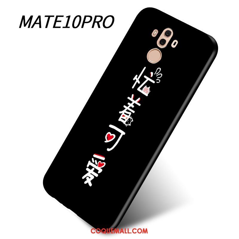 Étui Huawei Mate 10 Pro Incassable Téléphone Portable Silicone, Coque Huawei Mate 10 Pro Personnalité Noir