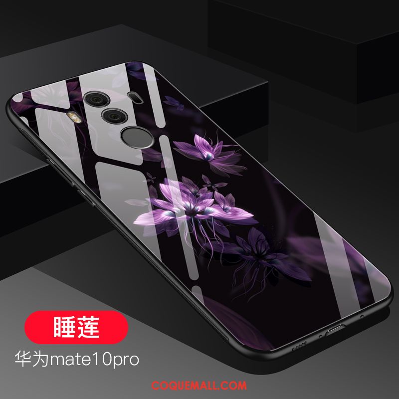 Étui Huawei Mate 10 Pro Incassable Violet Verre, Coque Huawei Mate 10 Pro Difficile Téléphone Portable